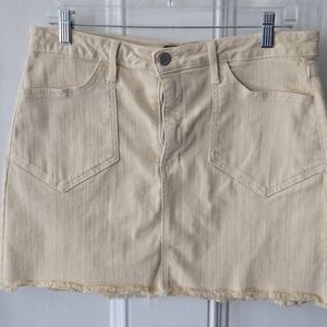 Just Black Cream Denim Skirt